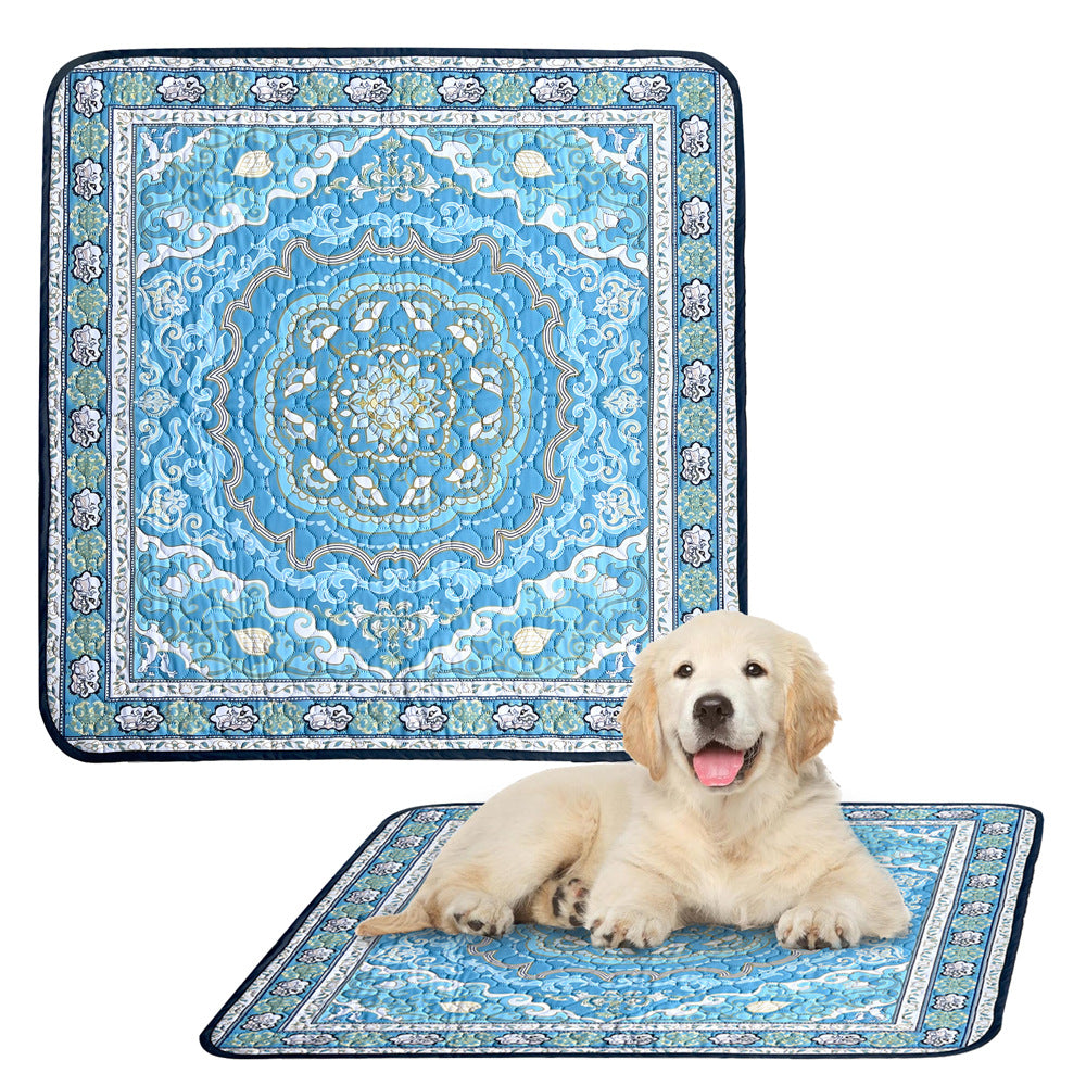 2pcs waterproof dog mat pet mat paisley carpet cat breathable water absorption non-slip thick washable training urine pad