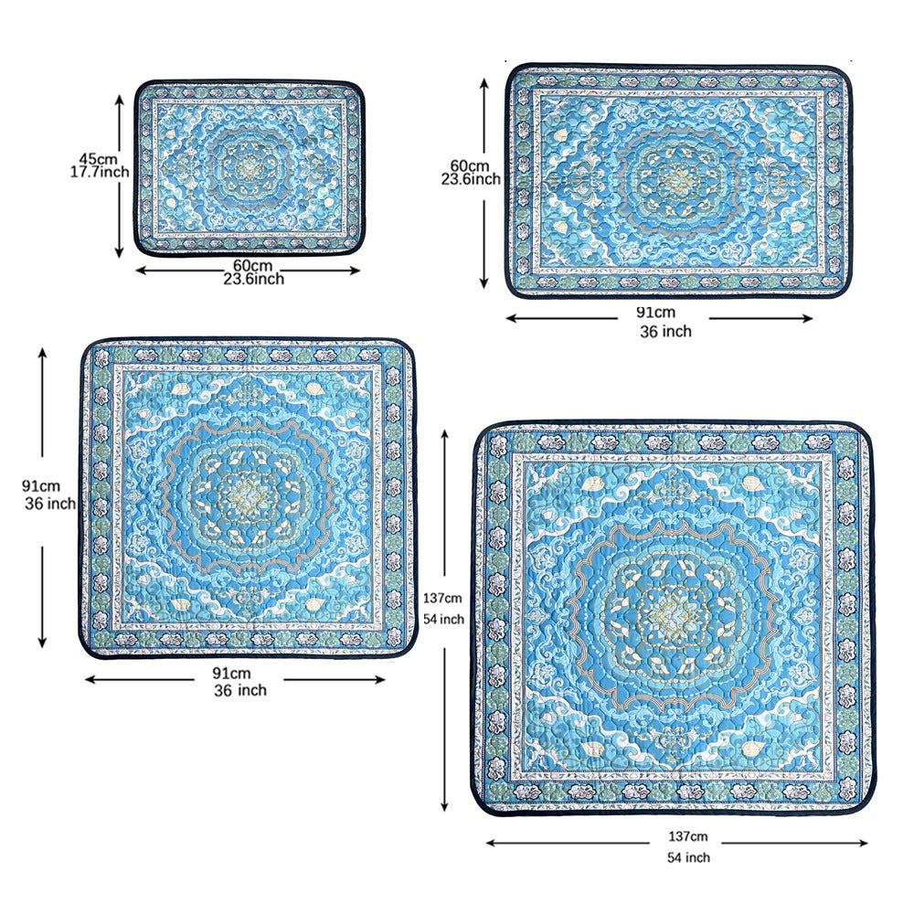 2pcs waterproof dog mat pet mat paisley carpet cat breathable water absorption non-slip thick washable training urine pad