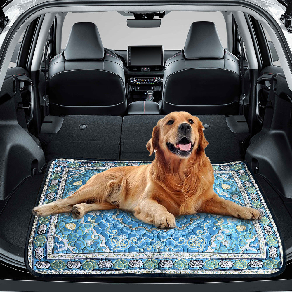 2pcs waterproof dog mat pet mat paisley carpet cat breathable water absorption non-slip thick washable training urine pad